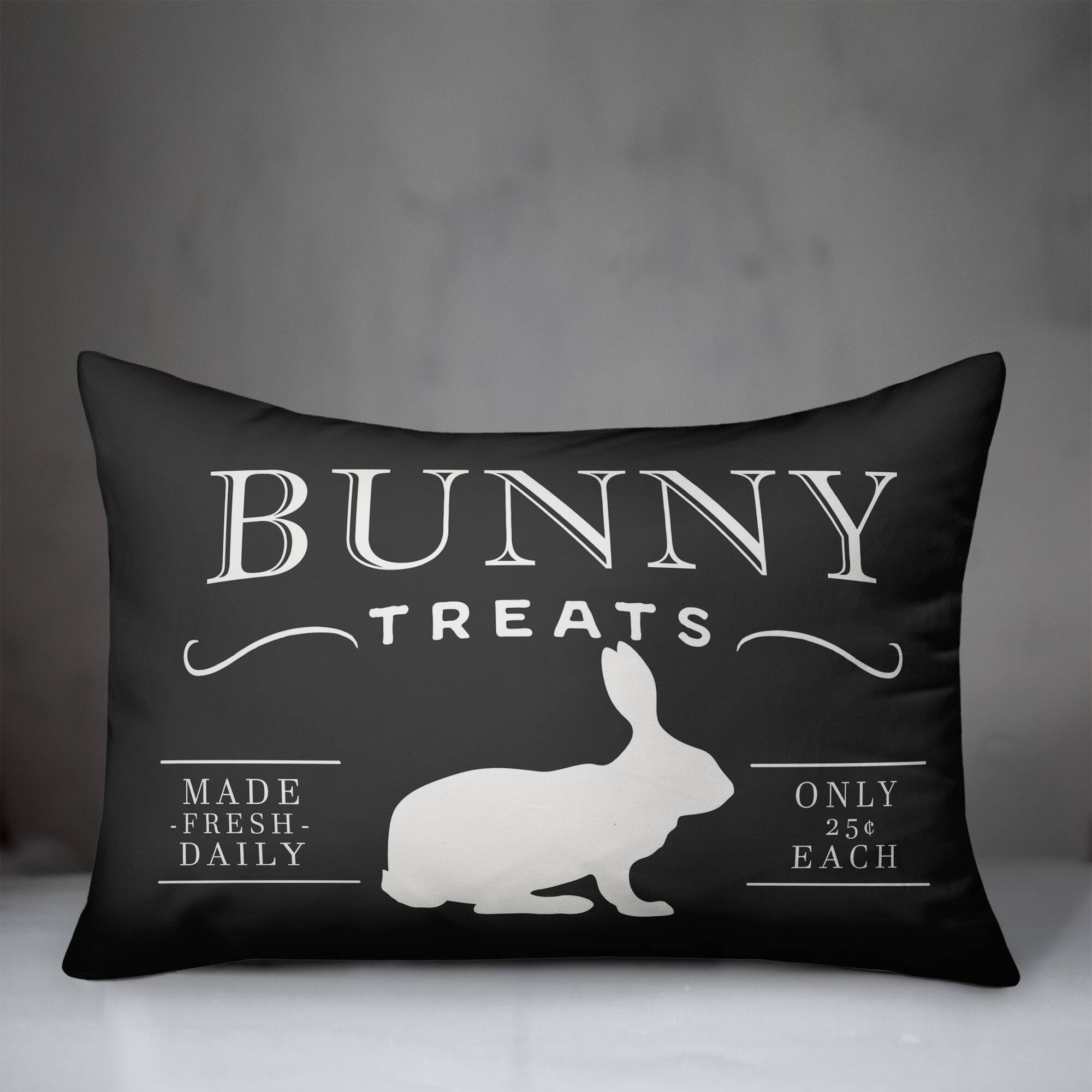 Bunny Treats Pillow 14" x 20" Throw Pillow